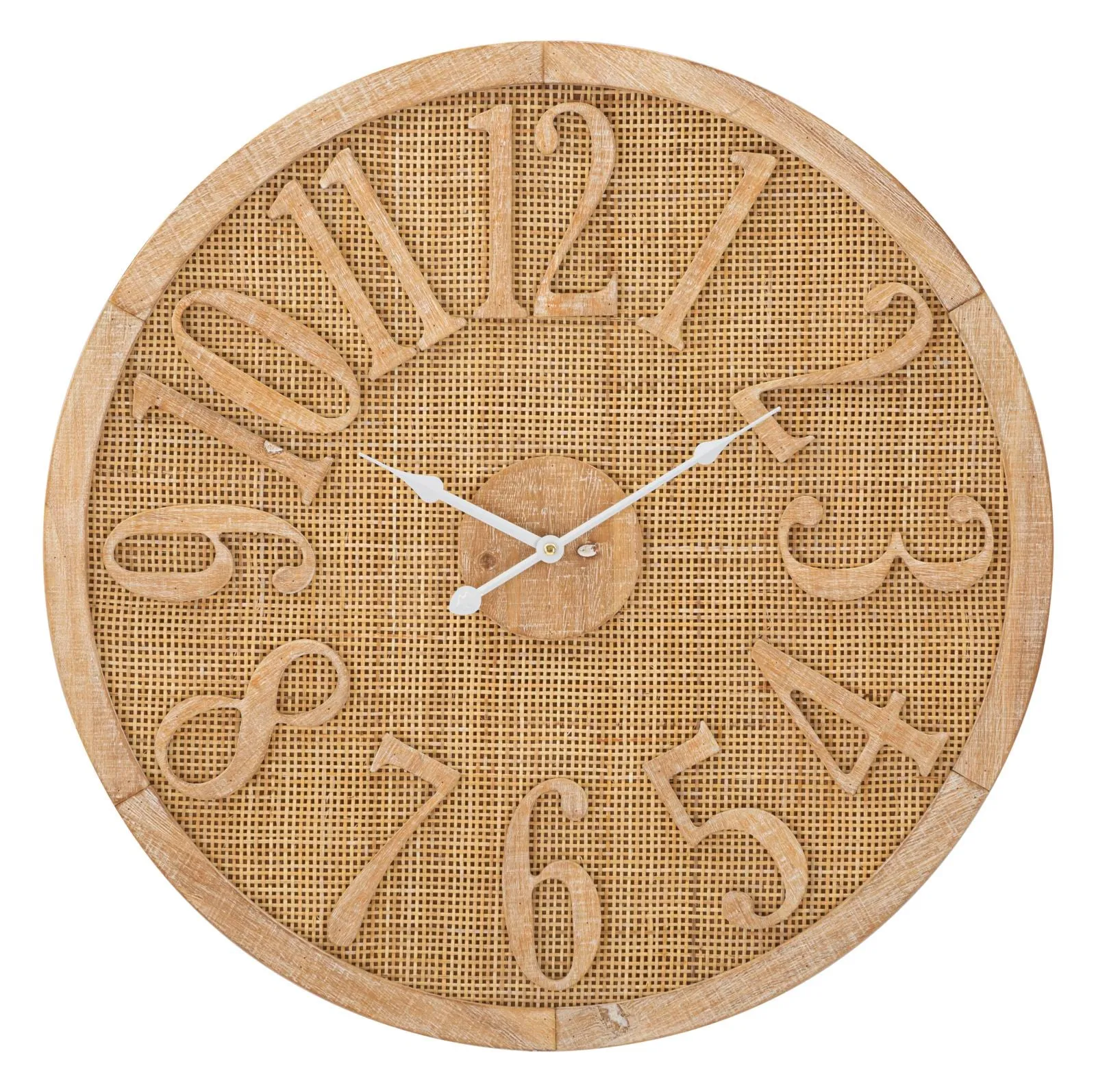 Rattan Modern Wall Clock