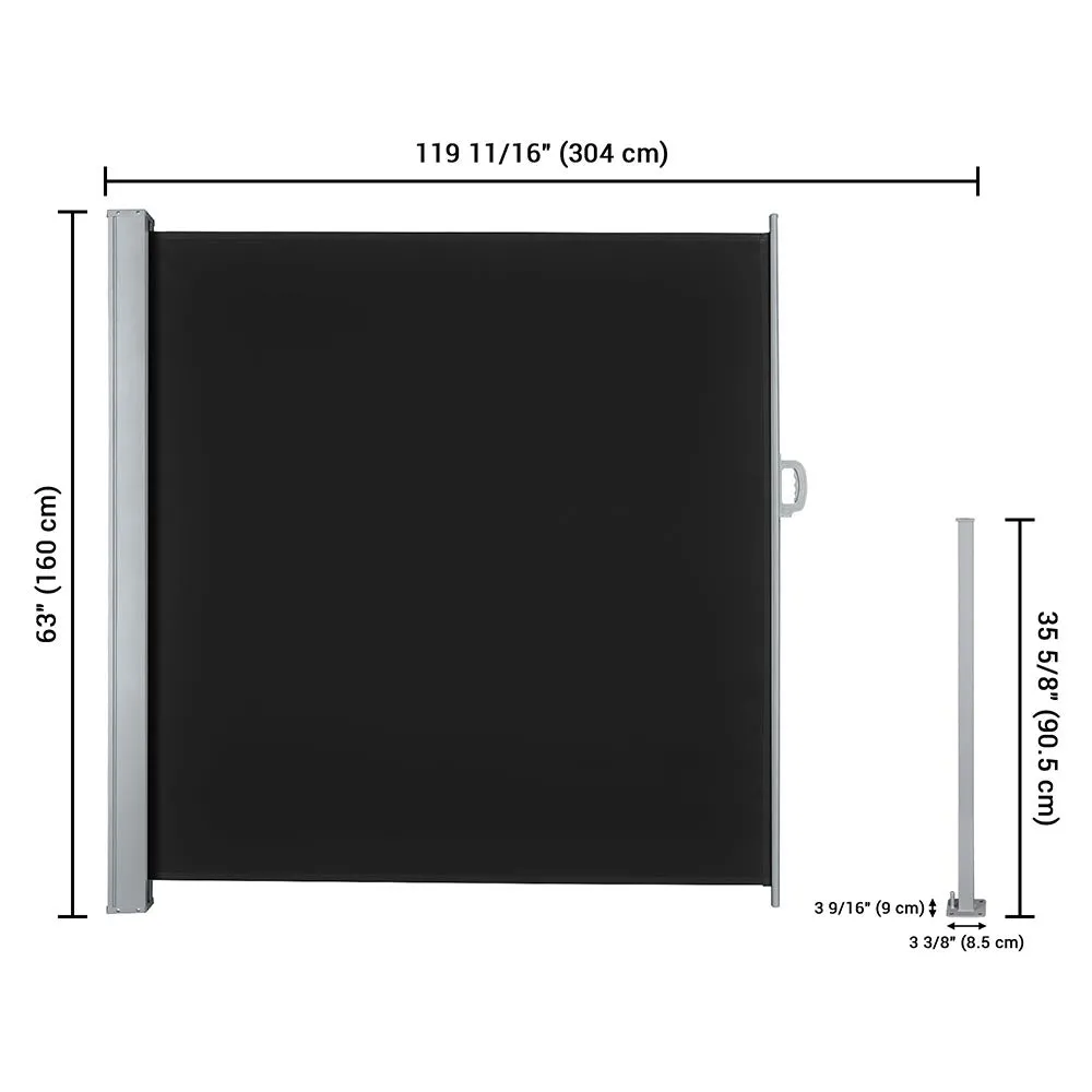 Retractable Side Awning Privacy Screen 63" x 118"