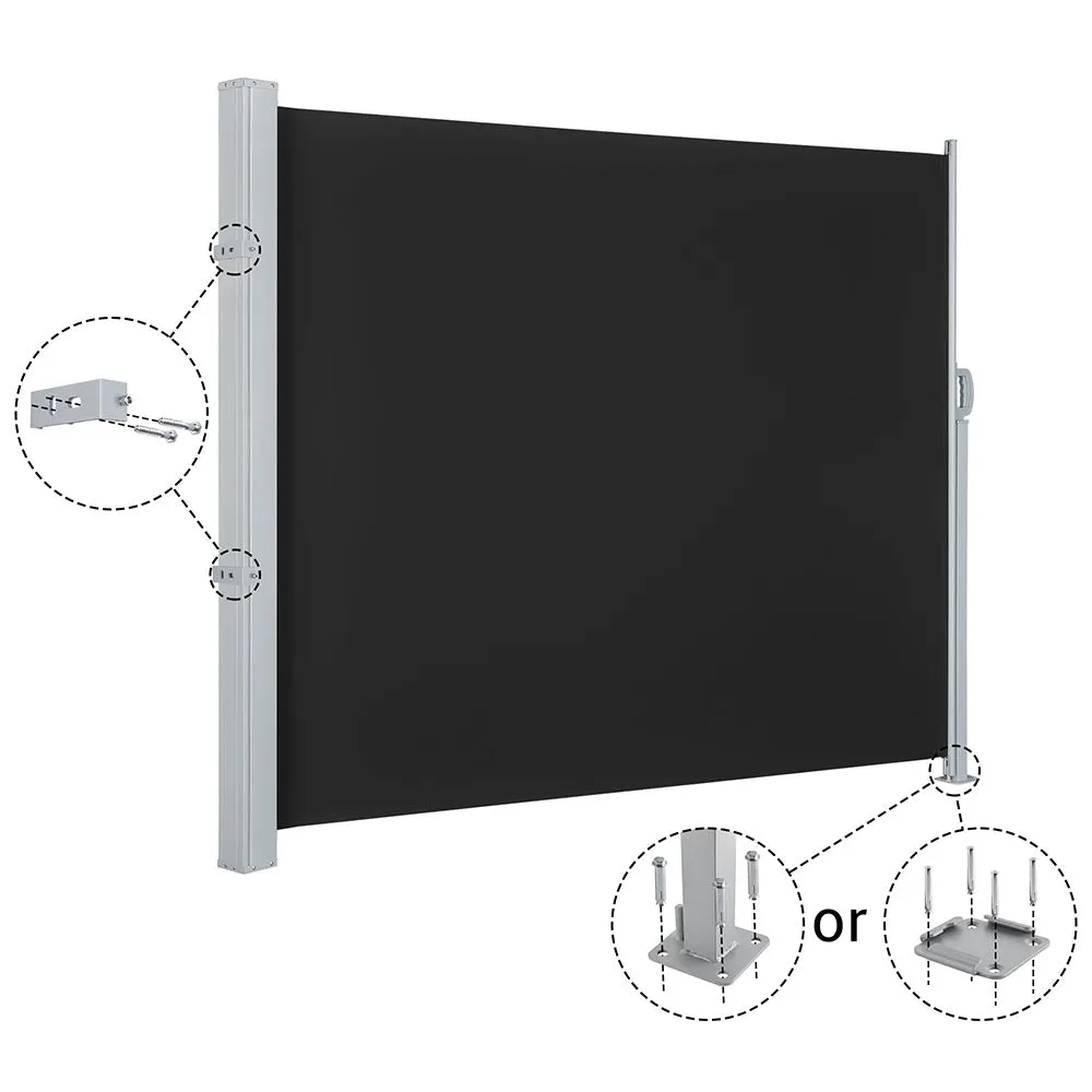 Retractable Side Awning Privacy Screen 63" x 118"