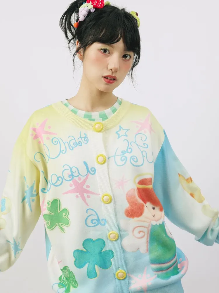 Reversible Cute Printed Sweater【s0000009910】