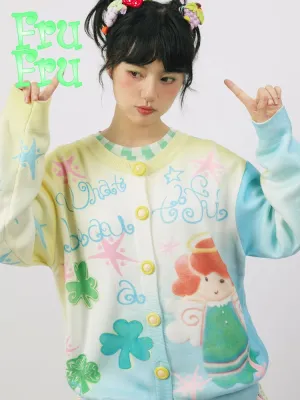 Reversible Cute Printed Sweater【s0000009910】