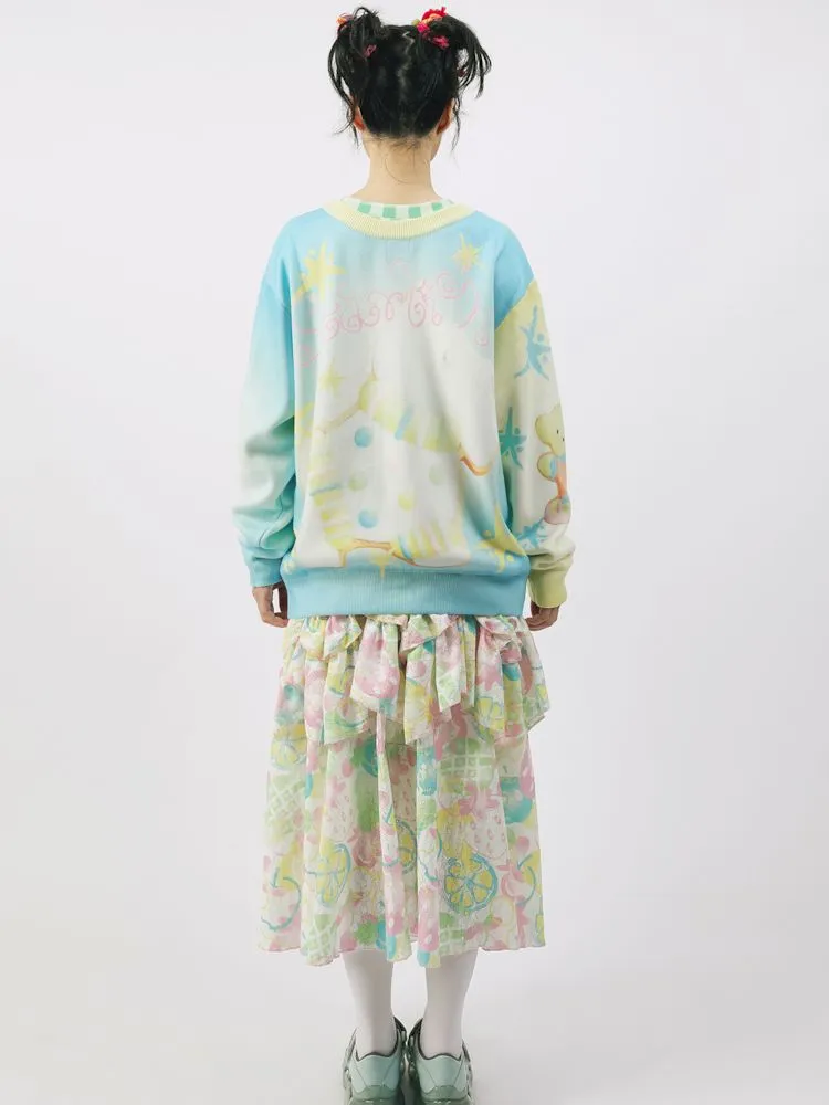 Reversible Cute Printed Sweater【s0000009910】