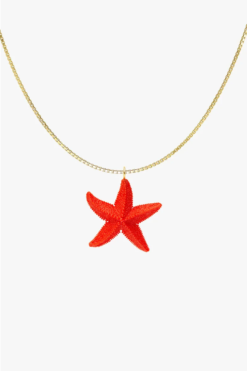 Ruby Star Pendant Gold plated