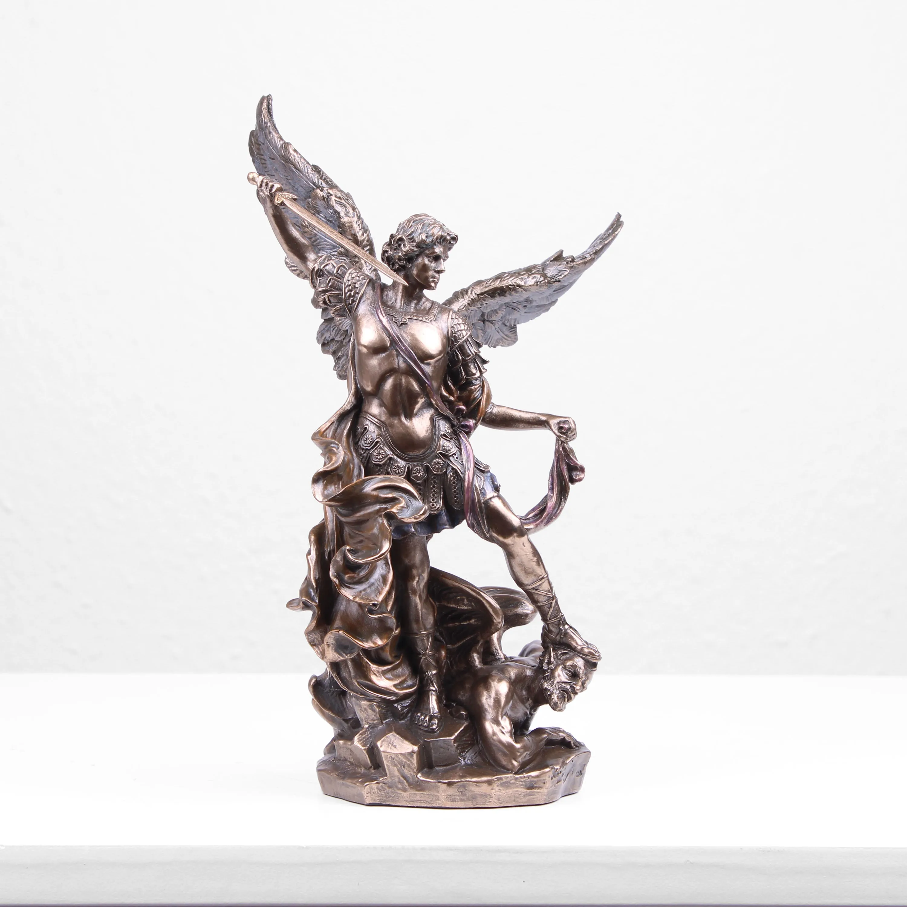 Saint Michael Sculpture (Cold Cast Bronze Statue)