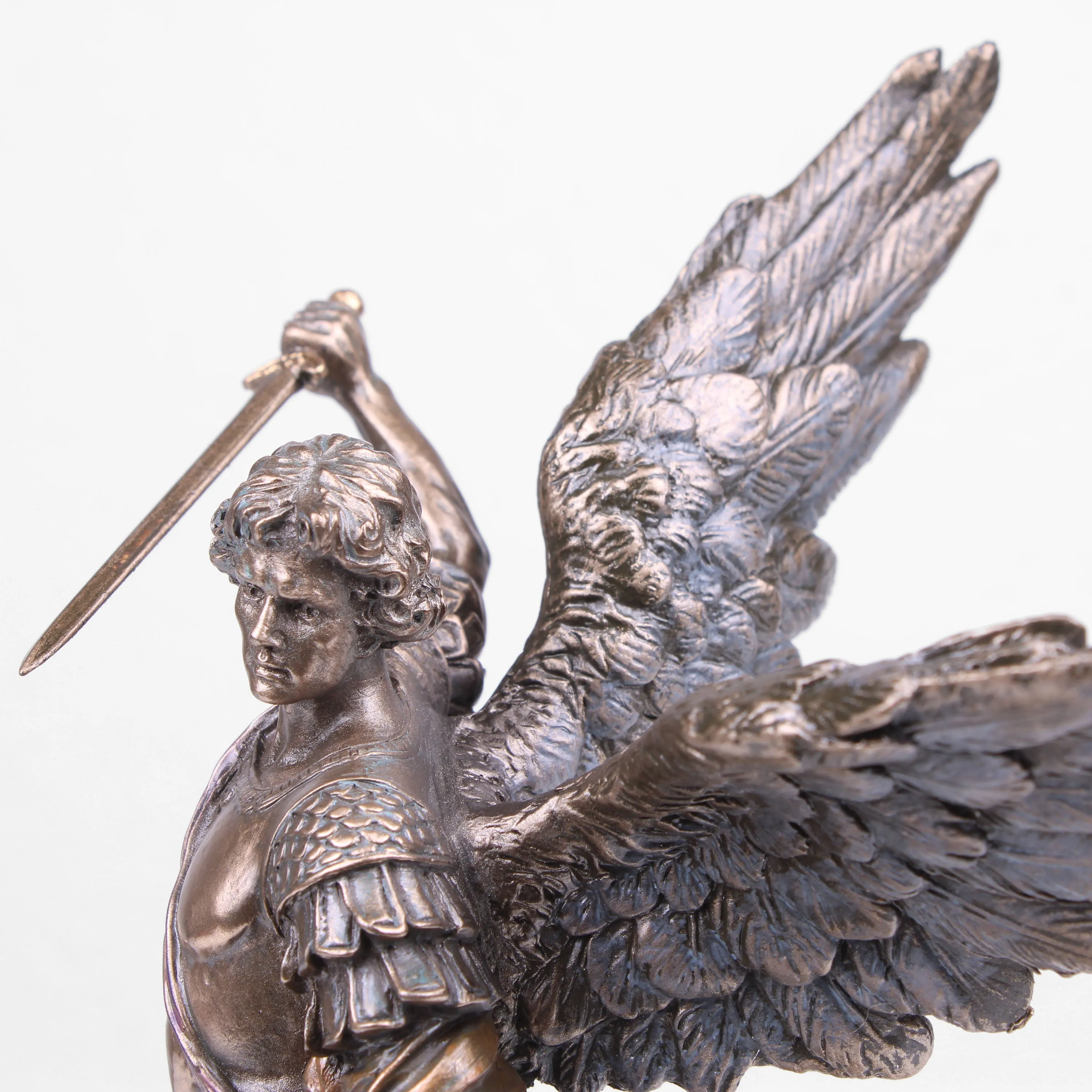 Saint Michael Sculpture (Cold Cast Bronze Statue)