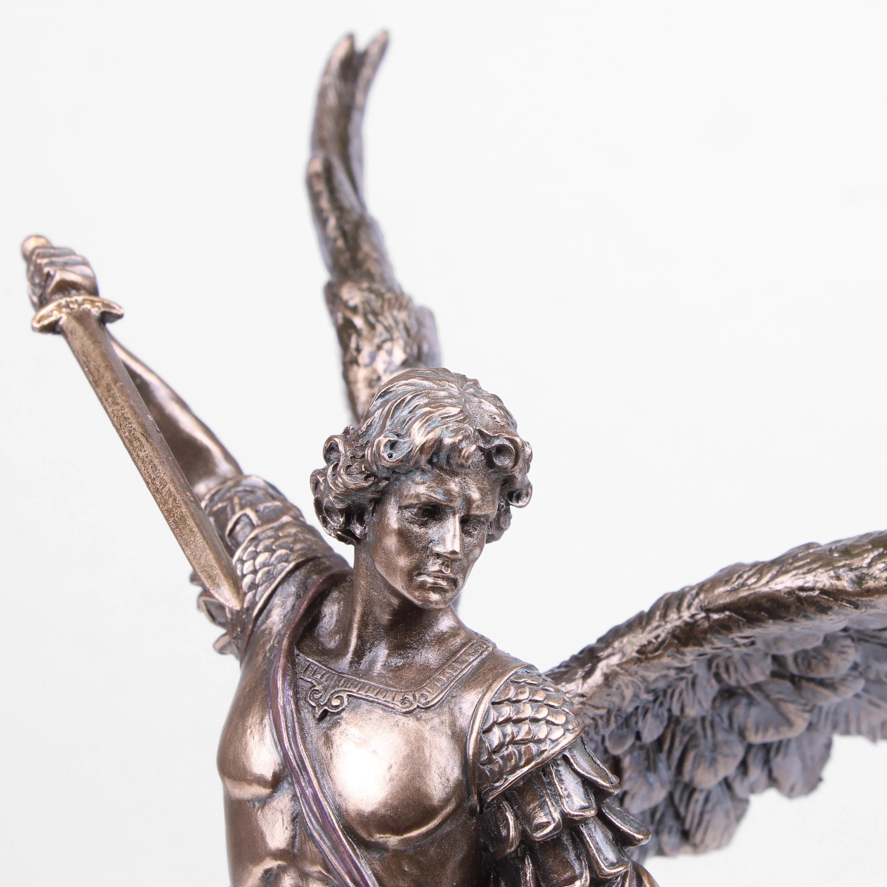 Saint Michael Sculpture (Cold Cast Bronze Statue)