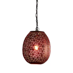 Sigma Small - Bronze - Perforated Pod Pendant Light