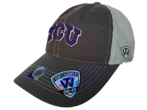 TCU Horned Frogs TOW Gray Putty Two Tone Mesh One Fit Flexfit Hat Cap