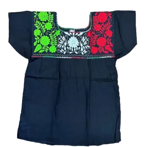 Tehuacan Blouse Black Tricolor