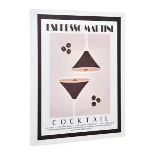 Tipsy Framed Espresso Martini Cocktail Poster