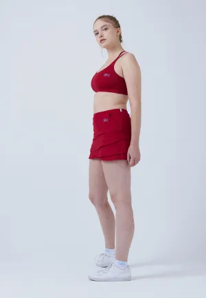 Tulip Tennis Skort with pockets, bordeaux red