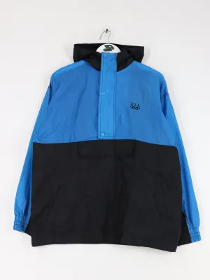 Vintage Olympics Windbreaker Womens Large Blue 90s JC Penney Anorak Jacket