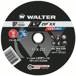 Walter 11X272 ZIP XX, 7'' x 5/64'' x 7/8'', T1 (25 Wheels)