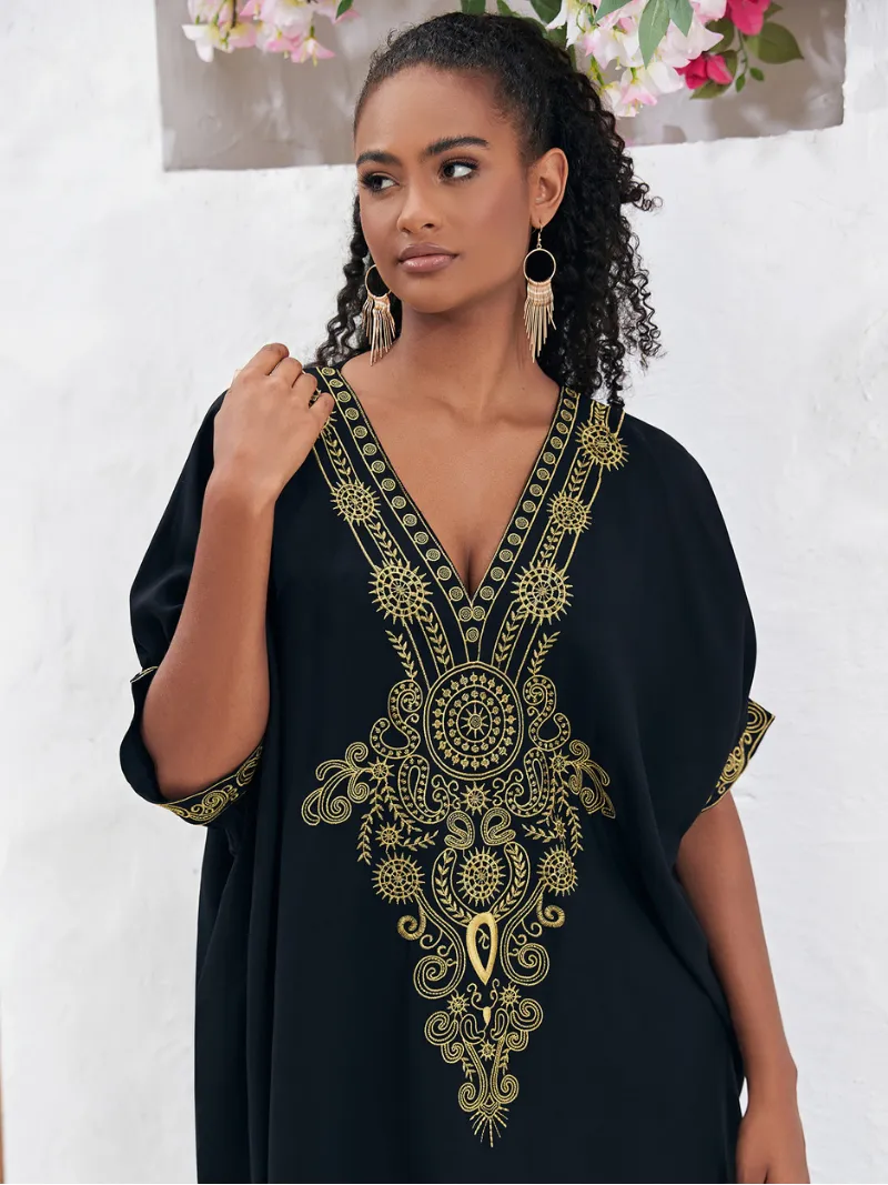 Women's Summer Breeze Embroidered kaftan dress