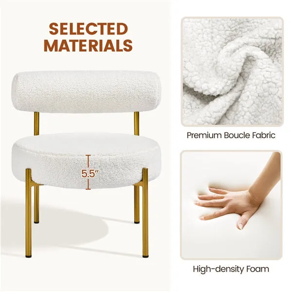 Yaheetech Modern Tufted Vanity Chair